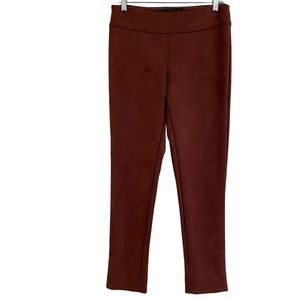 Crazy Larry Rust Brown Suede Like Stretch Pull On Pant 4